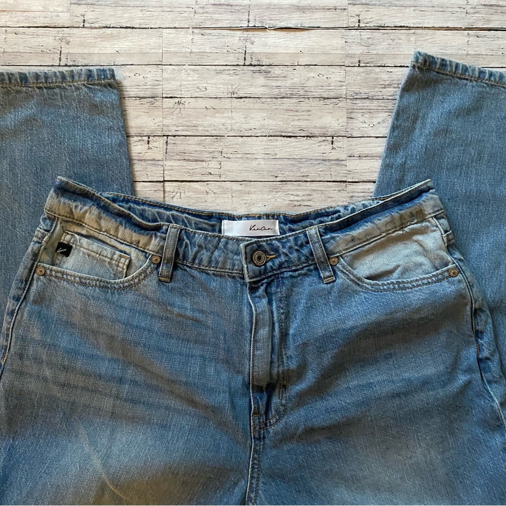 KanCan Women's Blue Straight Leg Jeans